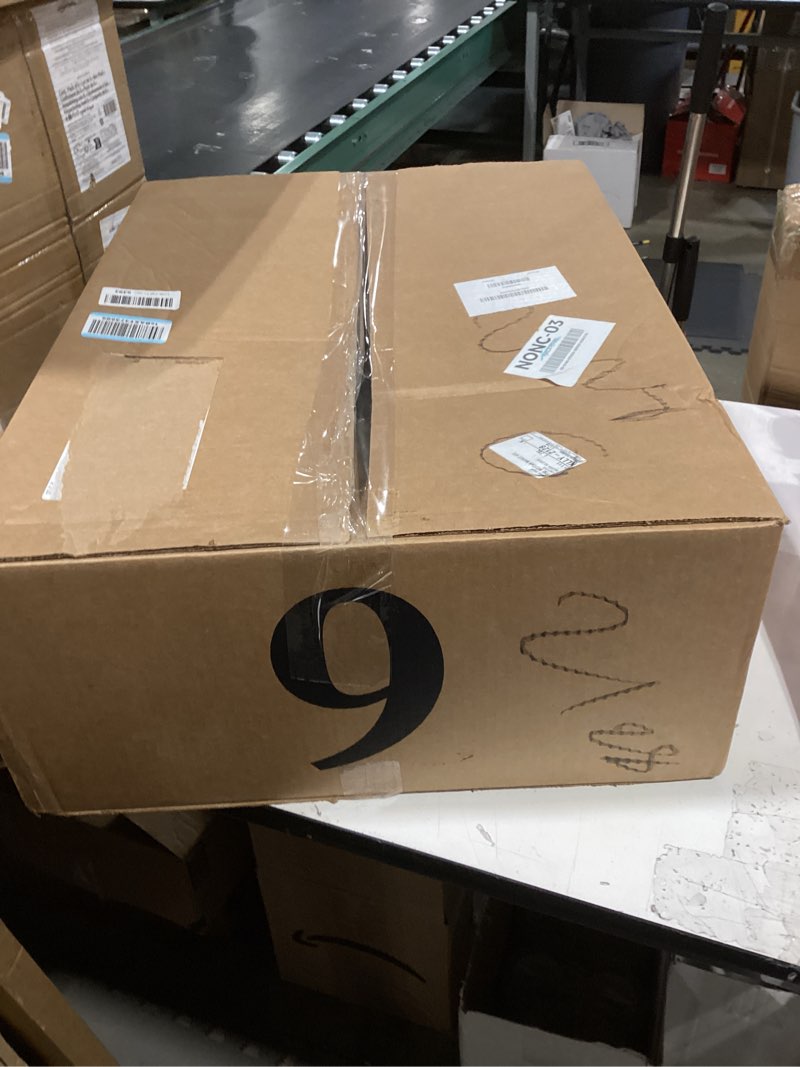 Condition photo showing As Is for iris usa cat litter box xx-large open top with high sided walls tall scatter shield scoop included easy clean plastic pan for big cats kittens multi-cat households 30"l x 20"w x 14"h navy xxl navy