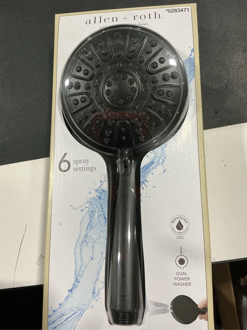 Condition photo showing Good Condition for delta faucet faucet 5-spray matte black shower head, delta faucet shower head black, showerheads, shower head black matte, 1.75 gpm flow rate, matte black 52535-bl