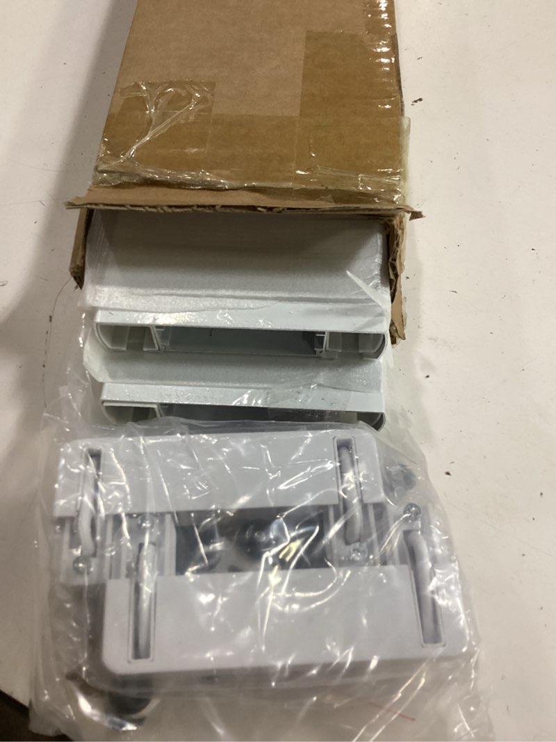 Condition photo showing New/Like New for double row curtain track ceiling mounted, silent heavy duty curtain track system, sliding rails for curtains, room divider for bedroom living room hospital (track ships in sections with connectors) 1.3m(4.3ft ) white