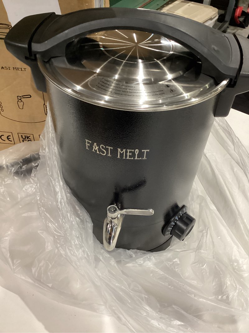 Condition photo showing Good Condition for similar )))fast melt 5 liter wax melter for candle making, electric wax melting pot with easy pour spout & 30-110c temp control, easy clean for home candle business starter (heat gun + gloves + measuring cup)