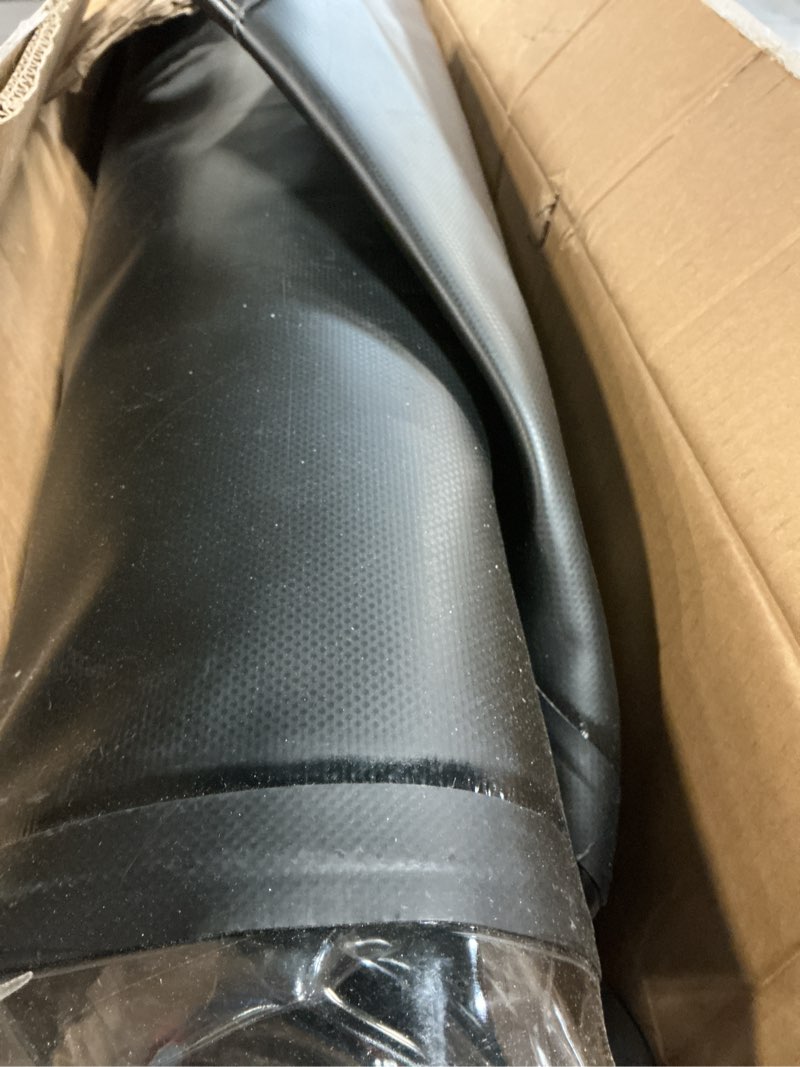 Condition photo showing As Is for VEVOR Canvas Fish Pond, 470 Gal Above Ground Fish Pond, PVC Koi Tank with Clear Viewing Panel, Rectangular Goldfish Tank with Stainless Steel Frame & Drain Valve, for Breeding Koi, Irrigation(Black) With Clear Panel 470Gal/79x55x24in