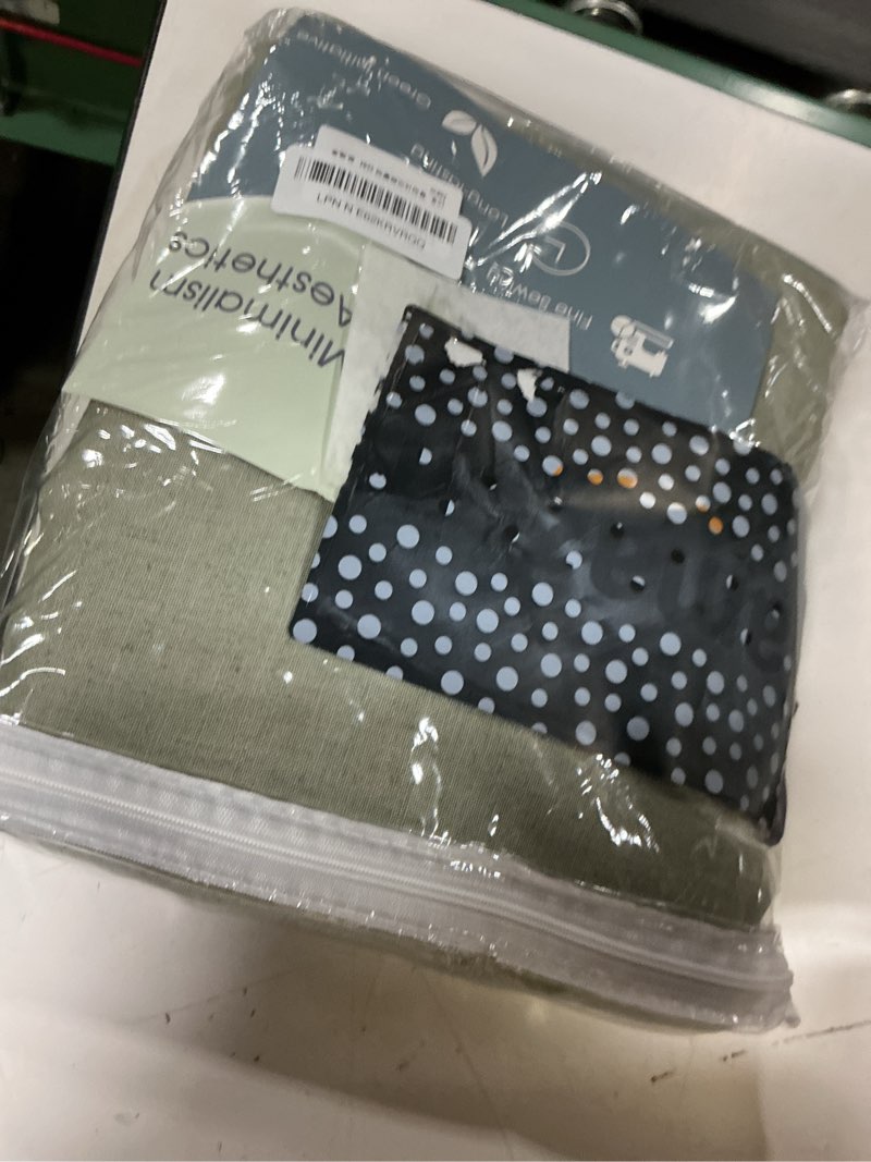 Condition photo showing Good Condition for sage green curtains 84 inch length 2 panels for bedroom back tab light filtering semi sheer drapes linen textured light green airy modern farmhouse living room sage aesthetic decor sage green 52\"w x 84\"l (pack of 2)