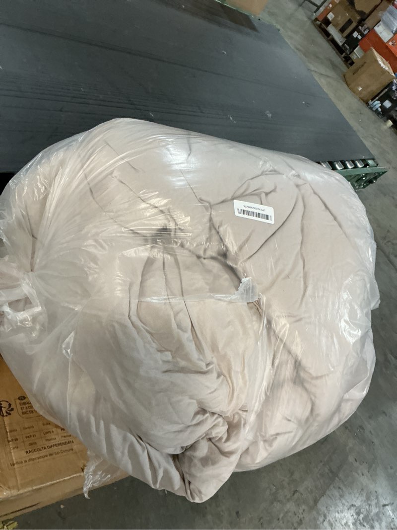 Condition photo showing As Is for Bedsure Queen Size Comforter Set, Beige Soft Prewashed Bedding for All Seasons, 3 Pieces GentleSoft™ Warm Down Alternative Bed Set, 1 Lightweight Comforter (90"x90") and 2 Pillowcases (20"x26") Queen(90"x90") 01 - Beige