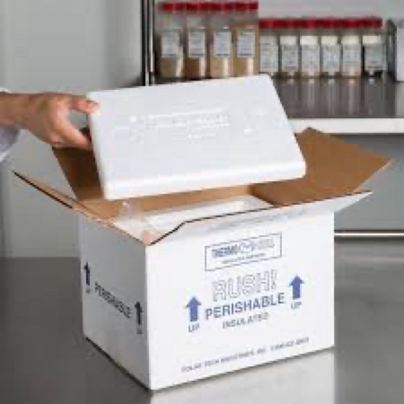 Polar Tech XM15C Thermo Chill Expand-em Series Insulated Carton with Foam Shipper, 10-5/8" Length x 6-1/2" Width x 5" Depth (Case of 4)