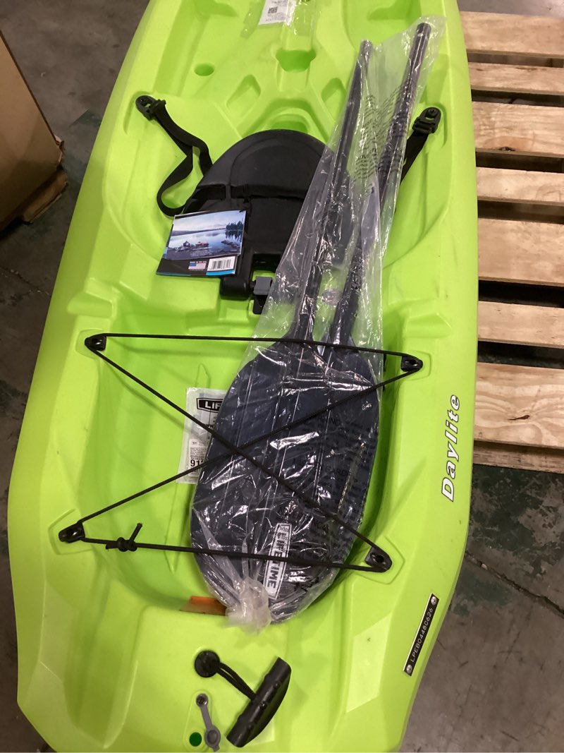 Condition photo showing Good Condition for lifetime tahoma 100 sit-on-top fishing kayak, paddle included