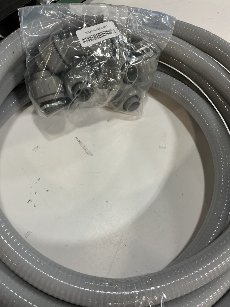 Condition photo showing Good Condition for 1 inch 25ft Liquid-Tight Conduit and Connector Kit,Flexible Non-Metallic Liquid Tight Electrical Conduit Kit with 5 Straight and 3 90-Degree Connector Fittings,1in. Dia 1inch 25ft