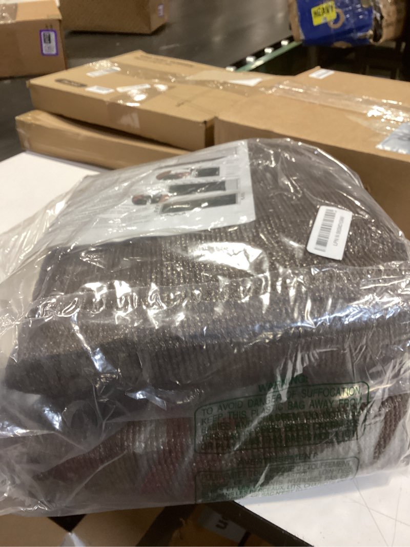 Condition photo showing Good Condition for backyard privacy fence cover 6ft x 50ft for chain link & wood fence, 95% visibility block outdoor privacy screen for patio balcony yard, breathable 170gsm hdpe mesh with reinforced grommets 6' x 50' brown