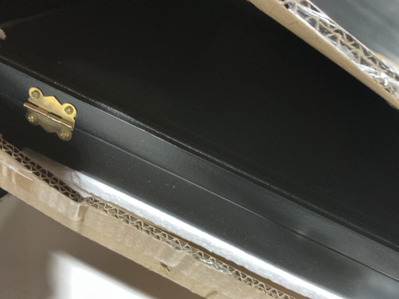Condition photo showing Good Condition for 40 large baseball card display case graded sports card display frame trading cards wooden wall cabinet with uv protection acrylic front for football basketball hockey cards collection 40 cards display case standard