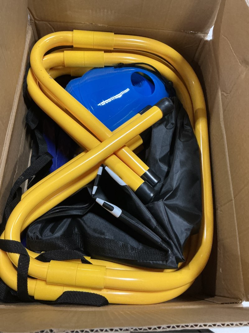Condition photo showing Good Condition for ghb agility ladder,football training equipment set,4 agility hurdles, 20 feet12 rungs speed ladder,12 disc cones,resistance parachute, jump rope, 5 resistance bands blue