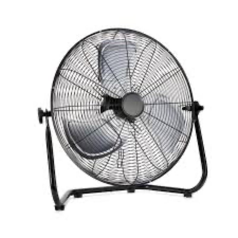 Amazon Basics 18" High Velocity Industrial Fan, Floor Fan, with 3 Speeds, Tilt Head, ETL-Listed Safe