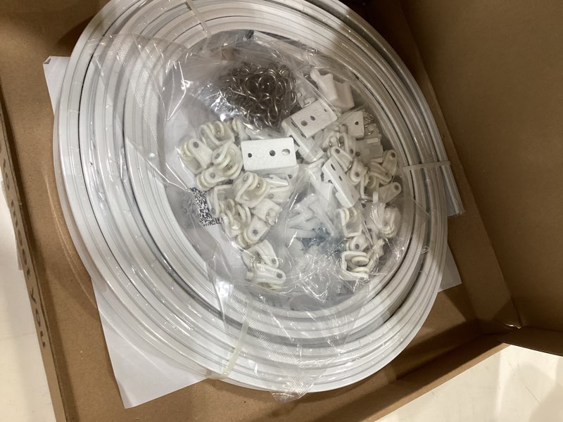 Condition photo showing New/Like New for UrbanRed Flexible Bendable Ceiling Curtain Track, 16.4 ft (5 m), Mount for Rail with Curtain Tracks System, Room Divider, Curtains Rod, RV Ceiling Track for Curtains, White 5 Meters (16.4 ft) White