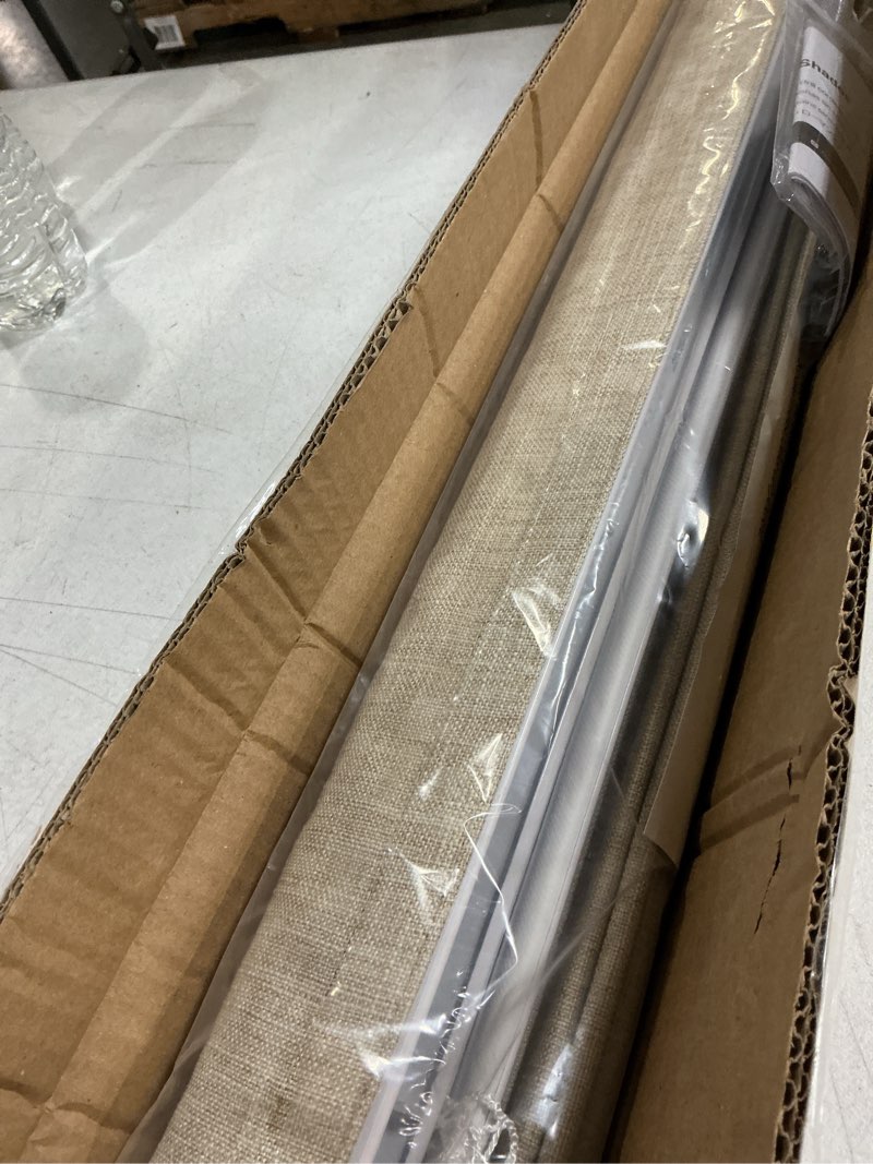 Condition photo showing New/Like New for lazblinds no tools no drill cordless roman shades for windows, blackout thermal insulated uv blocking window blinds, lightweight fabric blinds for indoor windows, 31" w x 60" h, blackout - beige beige 31" w × 60" h