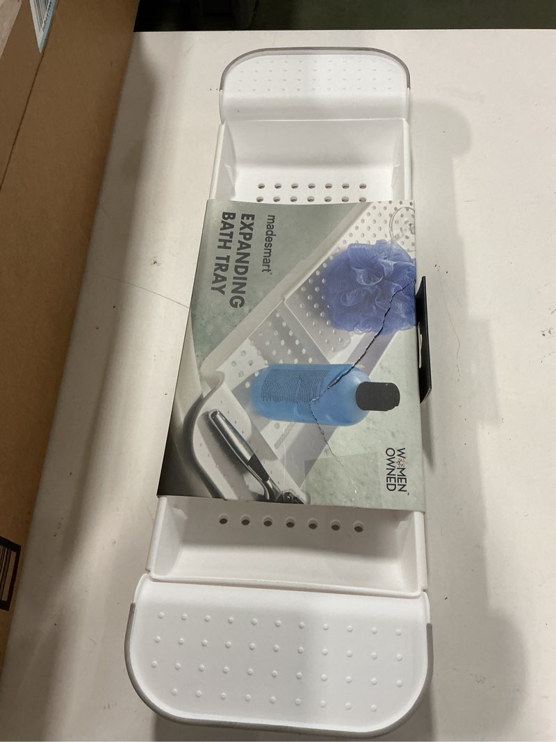 Condition photo showing Good Condition for madesmart Expandable Bath Shelf - White | BATH COLLECTION | Non-slip Grip | Fits Most Tubs 30.87  x 6.81  | BPA-Free