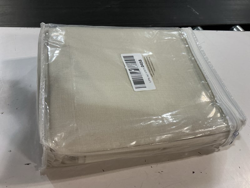 Condition photo showing New/Like New for easy-going linen textured 100% blackout curtain 100x84 inch extra wide patio sliding door curtain for bedroom, living room (1 panel, ivory) 52"w x 63"l (pack of 1) ivory