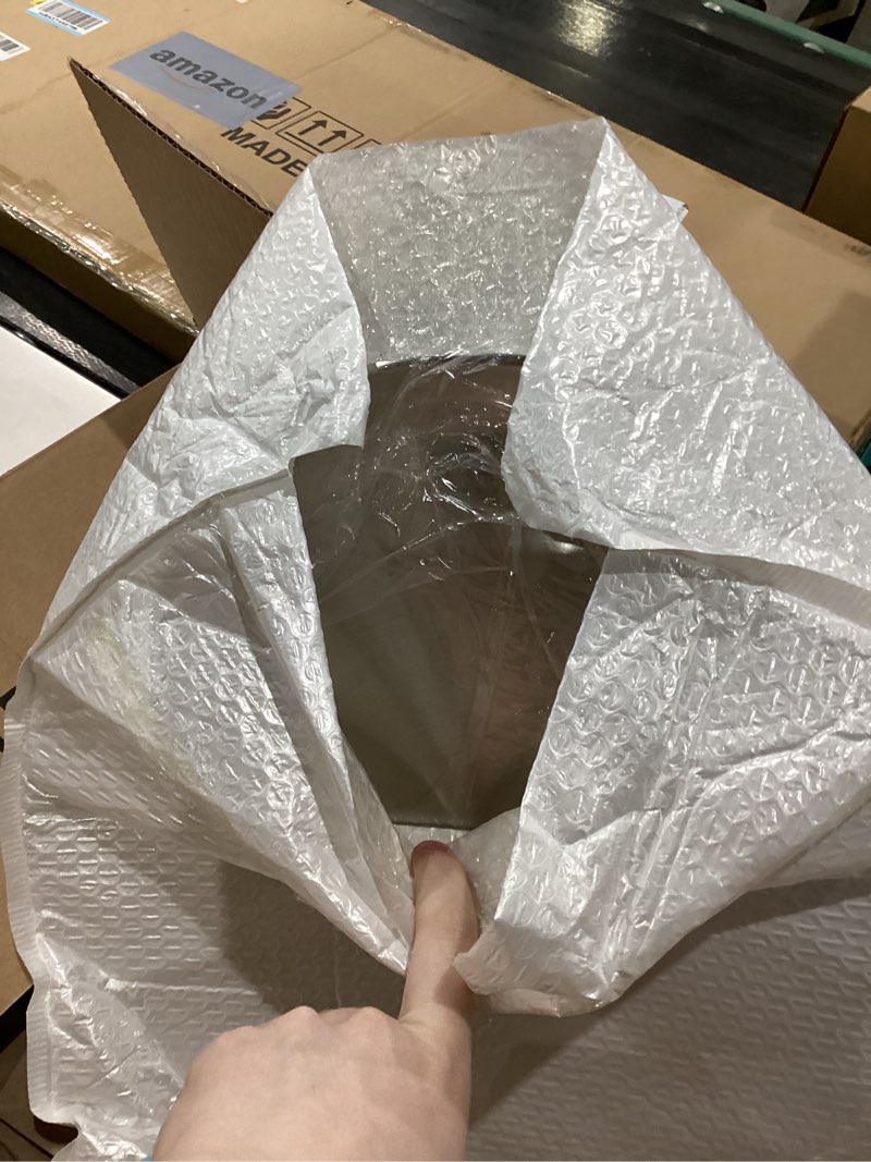 Condition photo showing As Is for Stainless Steel Pizza Pan 14 inch, Pizza Pan for Oven, Steel Pizza Tray, Thick Round Pizza Plate Pizza Baking Sheet, Easy Clean & Dishwasher Safe, Set of 1