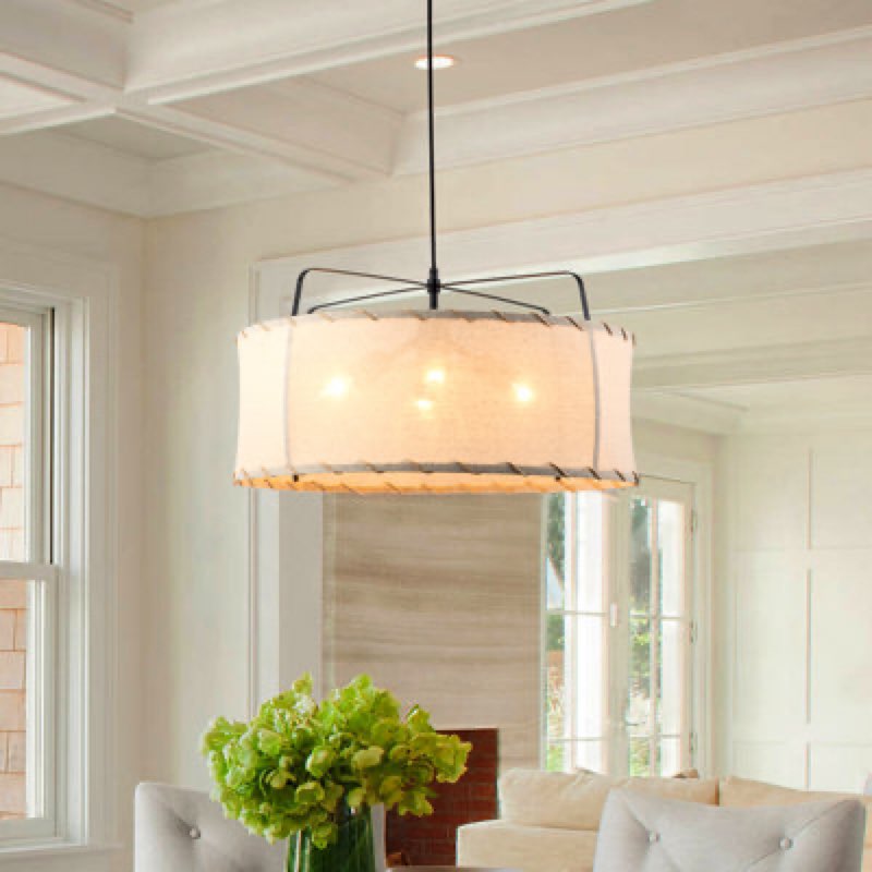 Cheenou 4 - Light Dimmable Drum Pendant