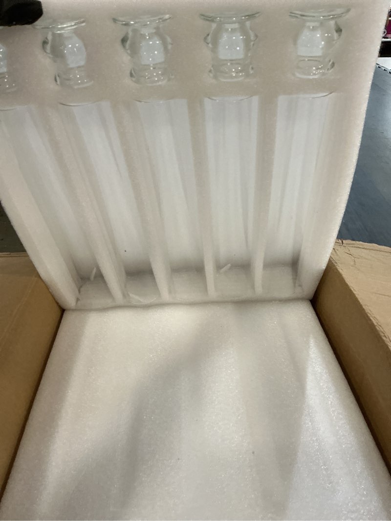 Condition photo showing New/Like New for 20 pack glass hurricane candle holders 12.6" open ended candlestick holder tubes clear bottomless cylinders suitable taper led candles for wedding party christmas table centerpiece decor