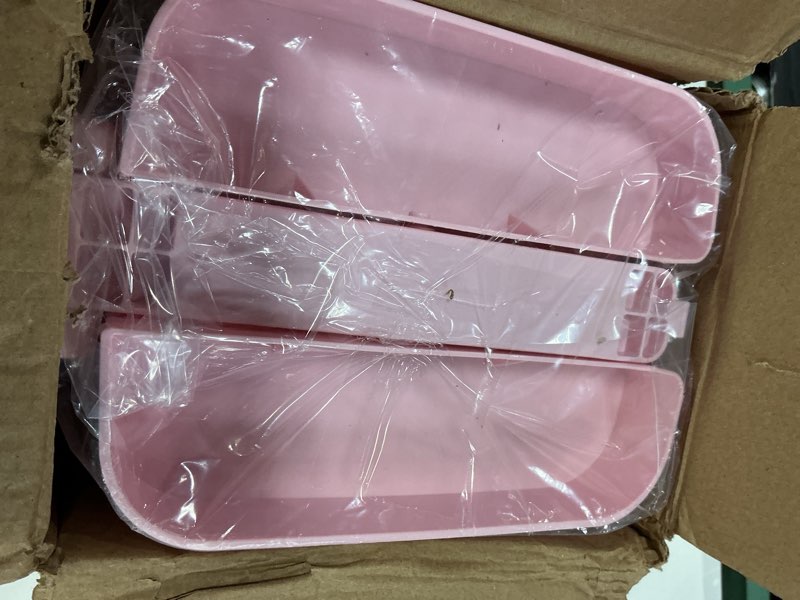 Condition photo showing Good Condition for rejomiik small bathroom trash can with lid slim soft close garbage can step wastebasket container trash bin for office bedroom kitchen living room 1.9 gallon pink