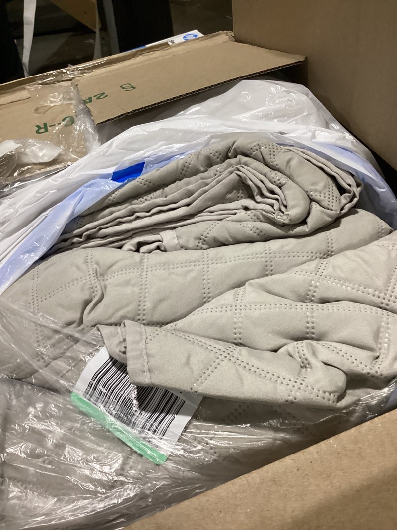 Condition photo showing As Is for hdcaxkj 100% waterproof reclining sectional couch covers l shape recliner sofa cover washable quilted soft pet dog corner recliner slipcovers with pockets (xl 5 seat and 1 middle console, light gray) xl 5 seat and 1 middle console light gray