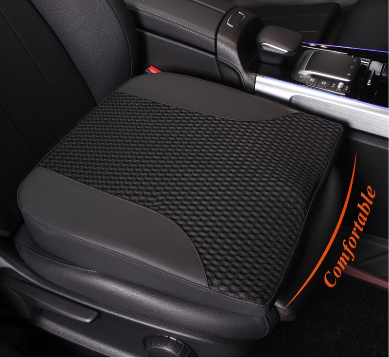 kingphenix premium car seat cushion, memory foam driver seat cushion to improve driving view- coccyx & lower back pain relief - seat cushion for car, truck, office chair