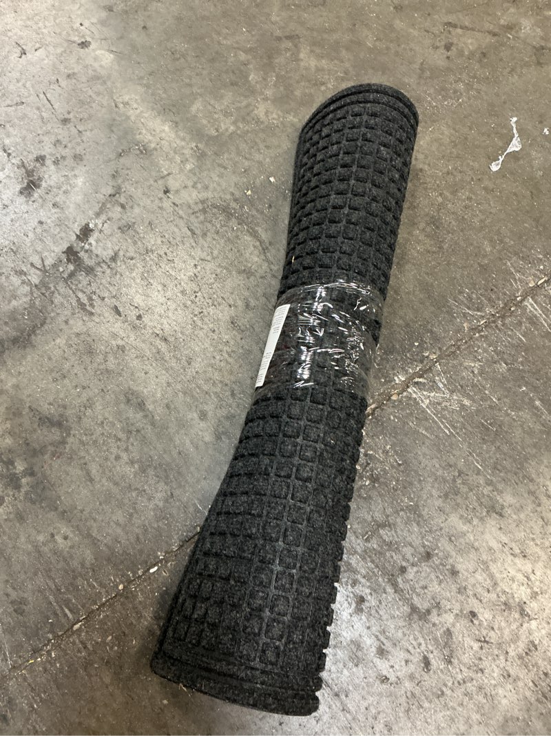 Condition photo showing Good Condition for waffle grid black onyx 36 in. x 48 in. recycled rubber indoor/outdoor impressions door mat
