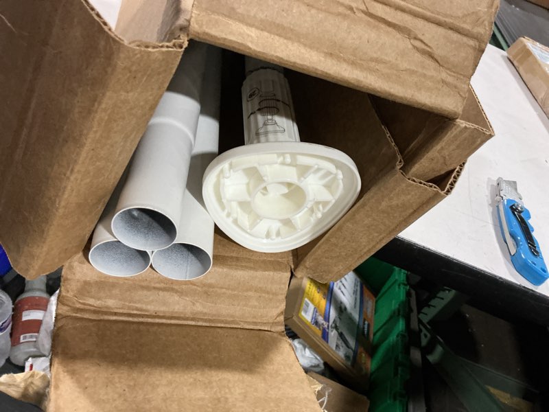 Condition photo showing As Is for tension curtain rod 51-126 inch, long curtain rod no drilling for window or bathroom, outdoor curtain rods for patio tension rods, easy to install, never rust, rod diameter 1.26 inches - white white 51''-126''