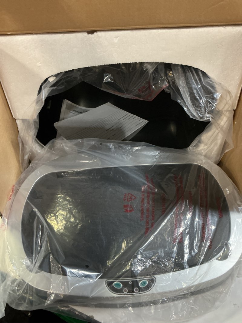 Condition photo showing Good Condition for bestoffice | 13 gallon trash can with lid | automatic touchless garbage can | odor control | modern oval design | easy to clean | stainless steel | fits any kitchen, bathroom, office or home stainless steel stainless steel