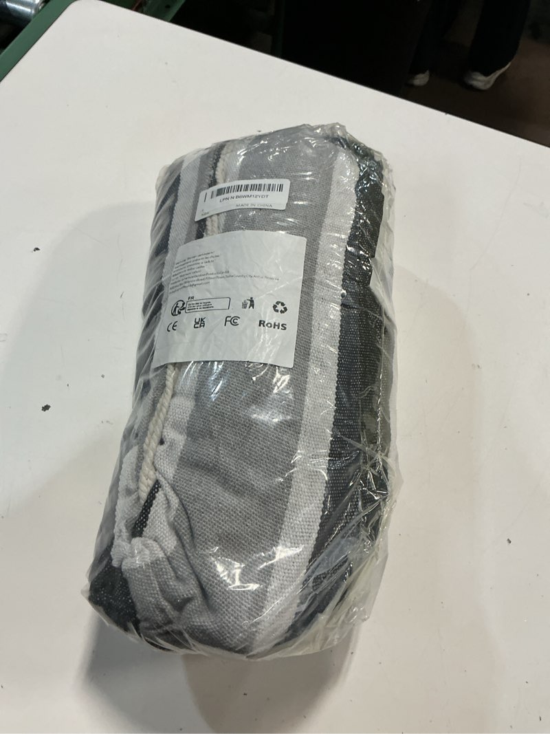 Condition photo showing New/Like New for mosfiata hammocks portable camping hammock upgraded 550lb comfortable fabric hammock with two anti roll balance beam and sturdy tree straps for camping, patio, backyard, outdoor?grey?