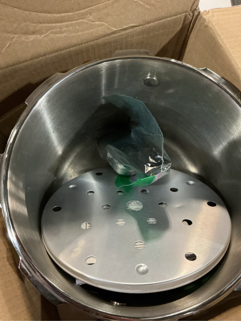 Condition photo showing As Is for Presto® 6 Quart Stainless Steel Pressure Cooker