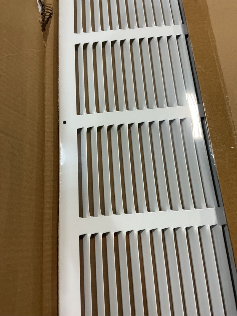 Condition photo showing New/Like New for fits 20x12 duct opening | steel return air grille by handua | vent cover grill for sidewall and ceiling | white | hvac cold air intake grille | outer dimensions: 21.75"w x 13.75" 1 20"w x 12"h [duct opening]