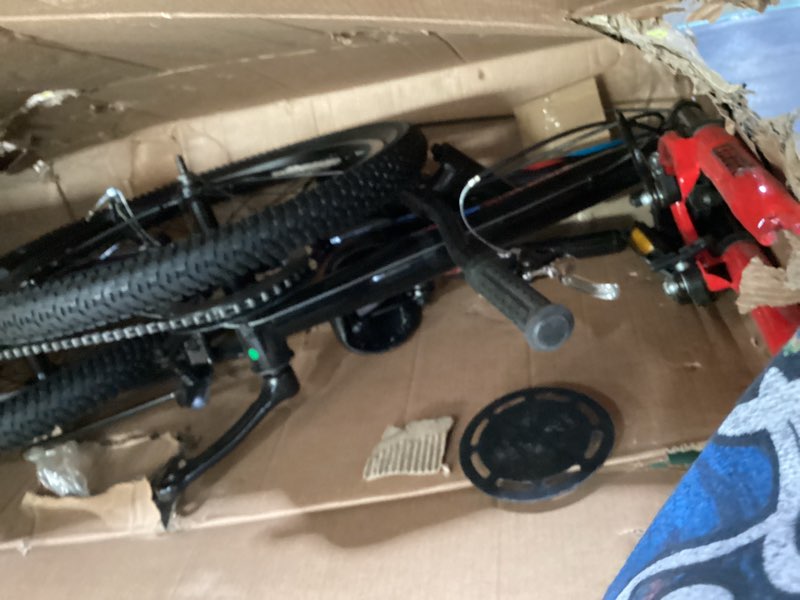 Condition photo showing As Is for Similar to stock photo Pacific Cavern Mountain Bike, 20, 24 or 26 Inch Bike for Kids and Adults, 7 or 21 Speed, Durable Steel Frame, Suspension Fork, Hand Brakes, Twist Shifter, Knobby Mountain Tires, for Girls and Boys