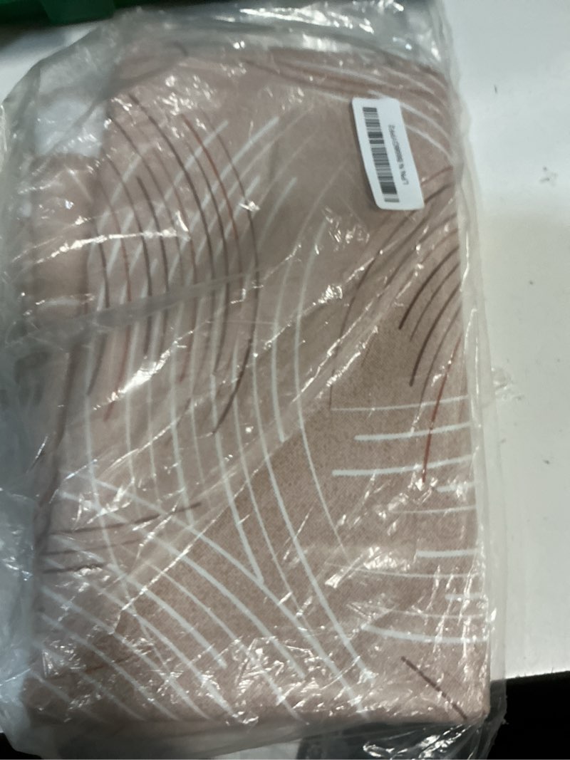 Condition photo showing As Is for heavy duty flannel backed vinyl tablecloth with flannel backing easy to wipe-clean oilcloth waterproof plastic rectangle 55x90 inch milky brown table cover 90" x 55" (rectangular) milkybrown