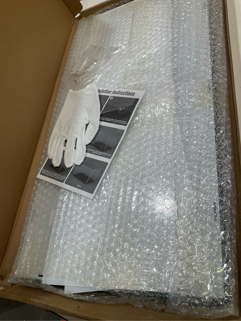Condition photo showing Good Condition for choowin acrylic display case for lego porsche 911 for lego mclaren p1 for lego ferrari sp3 for lego car display thickened clear acrylic display cases for collectibles assemble dustproof(black base) black 23.6x11.8x7.9 inch / 60x30x20 cm