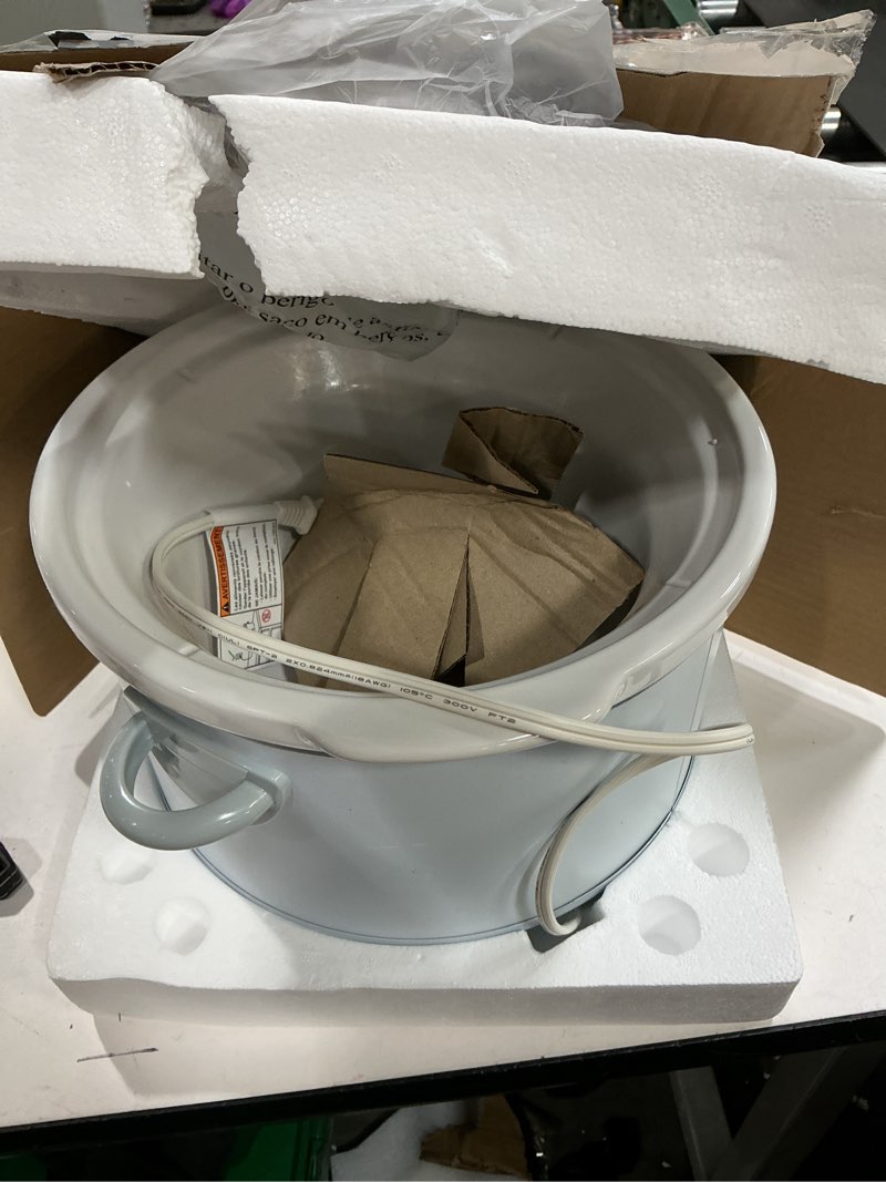 Condition photo showing As Is for Crock-Pot® Manual Design Series 4.5 Quart Slow Cooker, Macaroon Blue 4.5qt Macaroon