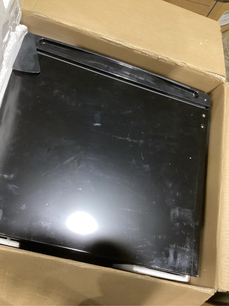Condition photo showing As Is for midea merm33s1abb mini fridge, 3.3 cu.ft compact fridge with internal light, adjustable thermostat, reversible door, low noise for dorm, office, bedroom black black 3.3 cubic feet