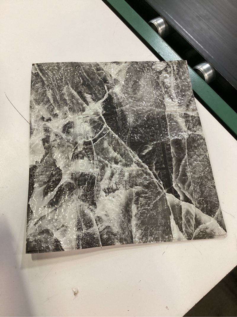 Condition photo showing Good Condition for 50pcs 3d wall panel peel for bedroom faux stone self-adhesive wallpaper, white marble - white marble