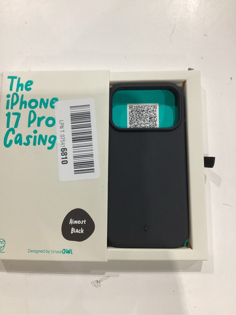 Condition photo showing Good Condition for tineeowl case for iphone 17 pro – magsafe compatible, aluminum buttons, camera control & rounded action button, slim textured tpu, minimalist – dunex series almost black iphone 17 pro