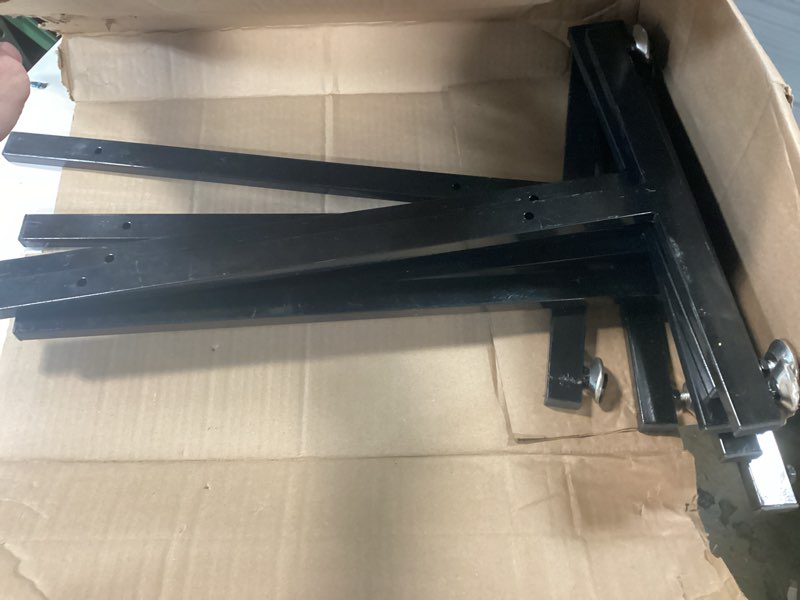 Condition photo showing As Is for fumete 4 pairs wire grid display legs gridwall t base rectangular tube leg wire wall support grid panel base gridwall accessories for 2 feet wall display or slatted panels(black)