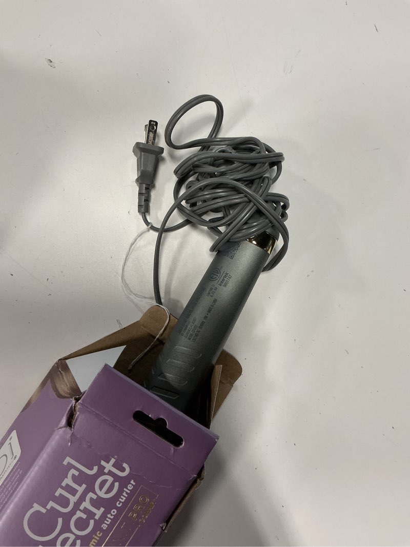 Condition photo showing As Is for conair - infinitipro curl secret 2.0 ceramic curling iron - gray