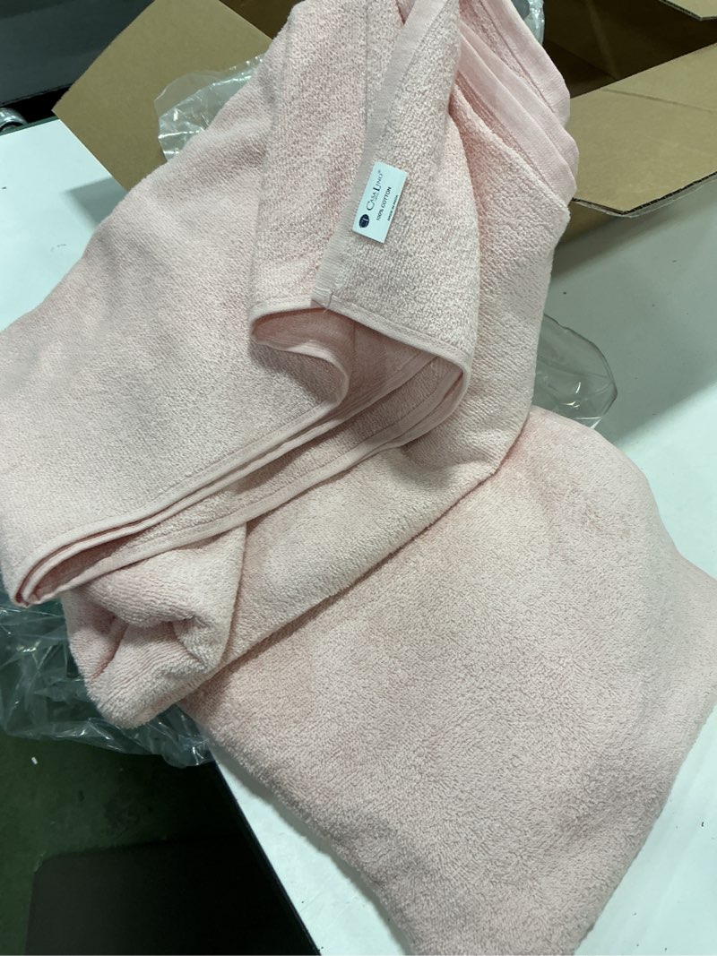 Condition photo showing Good Condition for Casa Lino Bath Sheets Set Extra Large - 100% Cotton Extra Large Bath Towels - Highly Absorbent & Quick Dry Oversized Towels for Adults - 60" x 30" - Pack of 2 - (Blush Pink) Blush Bath Sheets (2 Pack)