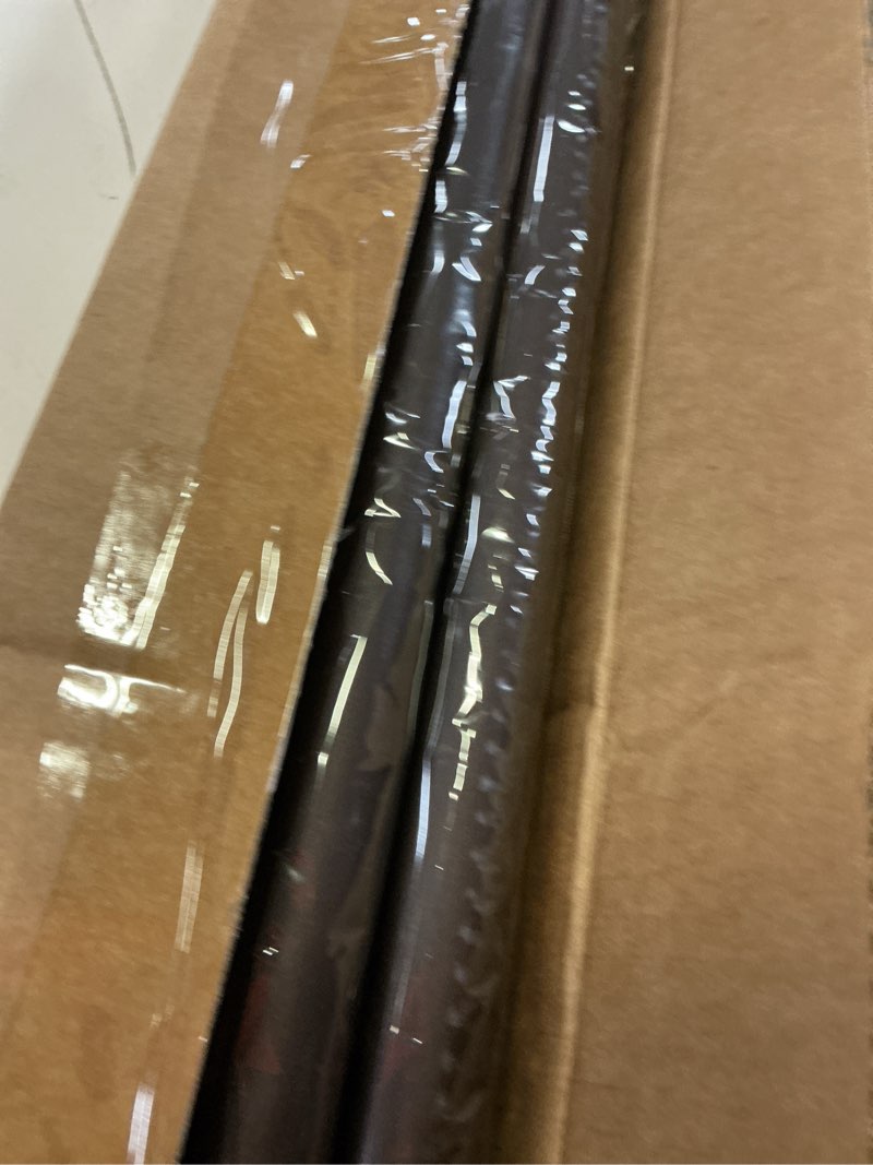 Condition photo showing New/Like New for simewin bronze curtain rods for windows 66 to 120 inches adjustable decorative 1 inch diameter single window curtain rod set with classic finials, bronze with gold finishing 28"-120" bronze