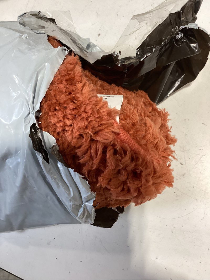 Condition photo showing Good Condition for microfiber elongated toilet seat cover 19.5"x 15" machine washable solid toilet lid cover adjustable rubber backing fits only 18-19.5" l x 14-16" w elongated toilet seat rust colored 19"lids