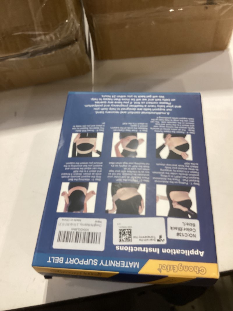 Condition photo showing New/Like New for ChongErfei Maternity Belt, Pregnancy 3 in 1 Support Belt for Back/Pelvic/Hip Pain, Maternity Band Belly Support for Pregnancy Belly Support Band (L: Fit Ab 39.5"-51.3", Black) Black L: Fit Ab 39.5"-51.3"