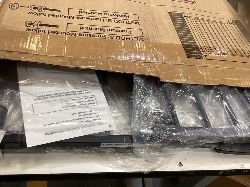 Condition photo showing Good Condition for waowao triple lock 49.21-66.54" baby gate extra wide pressure mounted walk through swing auto close safety white metal dog pet puppy for stairs,doorways,kitchen white 49.21-66.54"/125-169cm