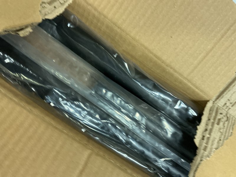 Condition photo showing Good Condition for tension curtain rod 43-124 inches extra long black heavy duty tension rods adjustable curtain rod no drilling spring loaded tension rod for windows patio hold up blackout curtains and non slip 43 to 124 inches black