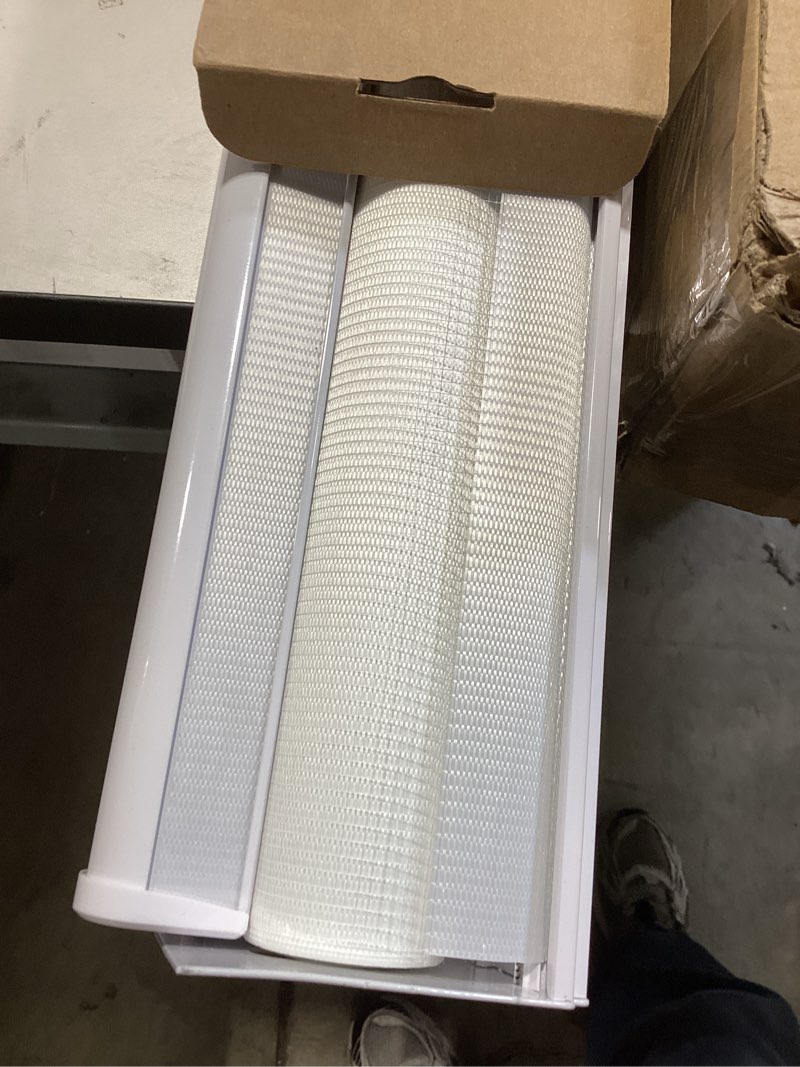 Condition photo showing Good Condition for Zebra Roller Shades, Dual Layer Roll Up Blind for Living Room, Semi Sheer Shades Window Privacy Light Control for Day and Night, (Maximum Height 72inch, White Color, Width 34 inch) 34"W x 72"H White