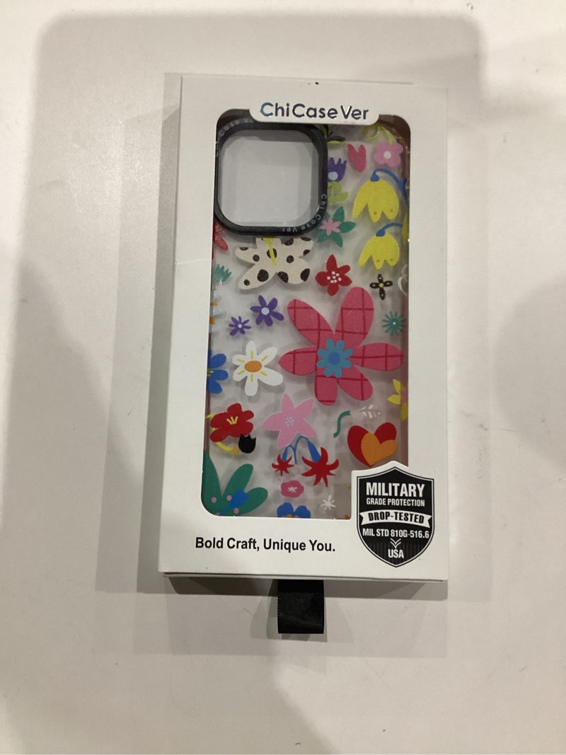 Condition photo showing New/Like New for for iPhone 14 Pro Max Case, Whimsical Floral Collage Pattern, Military-Grade Drop Protection, Cute Soft Slim TPU Protective Cover with Camera Lens Protection for Women & Girls SpringFloral iPhone 14 Pro Max