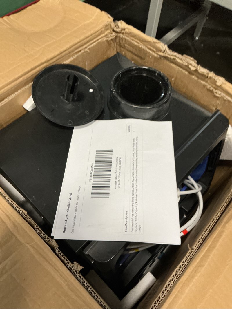 Condition photo showing As Is for Commercial Ice Maker Machine 100 Lbs/24H, Rapid 36 Ice Cubes in 9-15 Mins, Dual Water Inlet Options, 20Lbs Capacity Stainless Steel Ice Under Counter/Freestanding Machine for Home, Party, Office