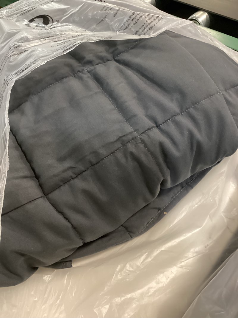 Condition photo showing Good Condition for weighted idea weighted blanket for adults (dark grey,80"x87",30lbs) cooling breathable heavy blanket with premium glass beads all-season soft thick comfort dark grey 80''x87'', 30 lbs