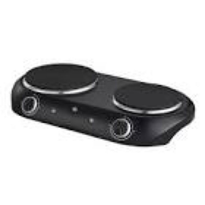 mainstays double burner  1800 w  black electric cooktop  1 each  assembled product